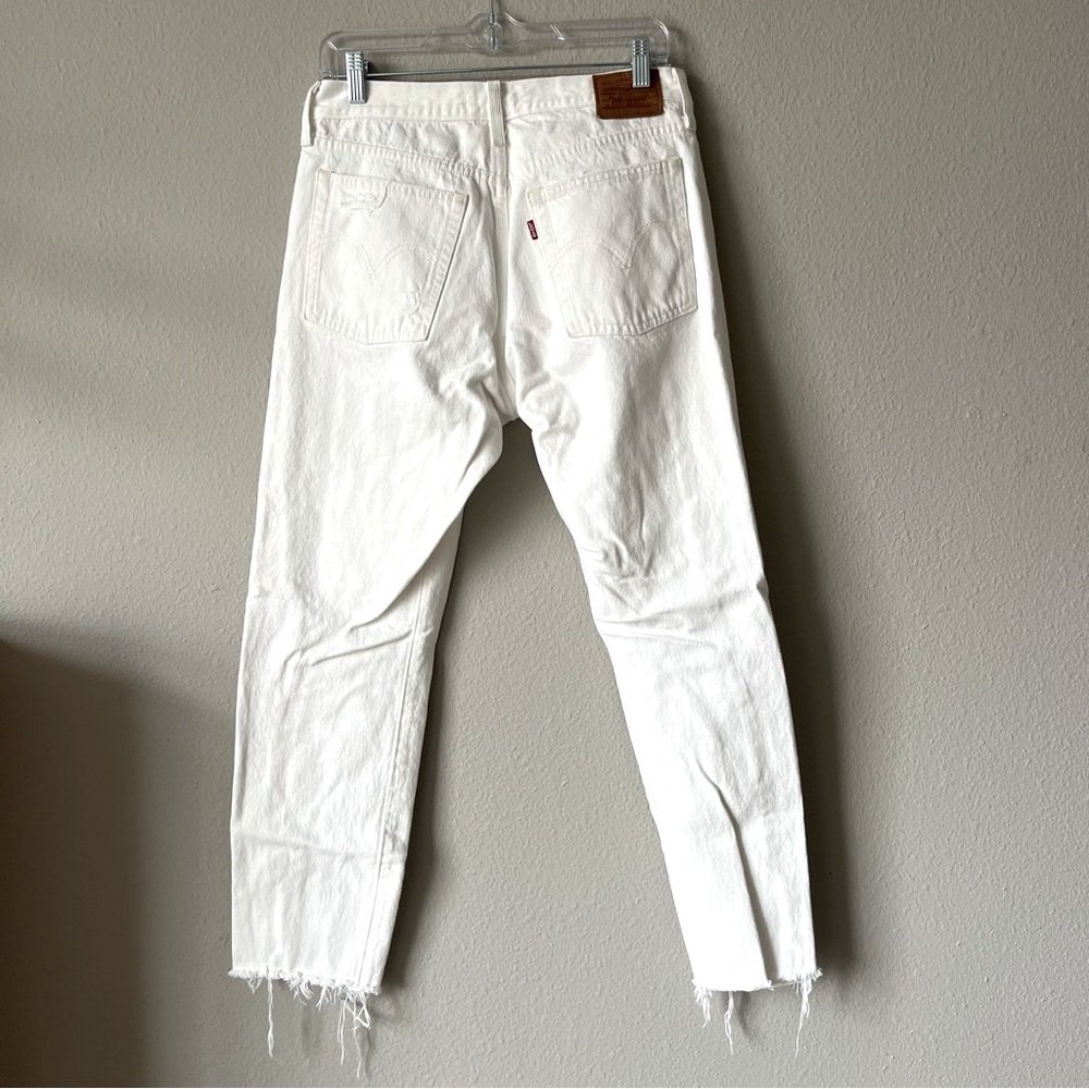 Levi’s Wedgie White Distressed Jeans - Picture 5 of 10